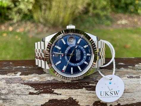 rolex sky dweller blue singapore|rolex sky dweller bracelet.